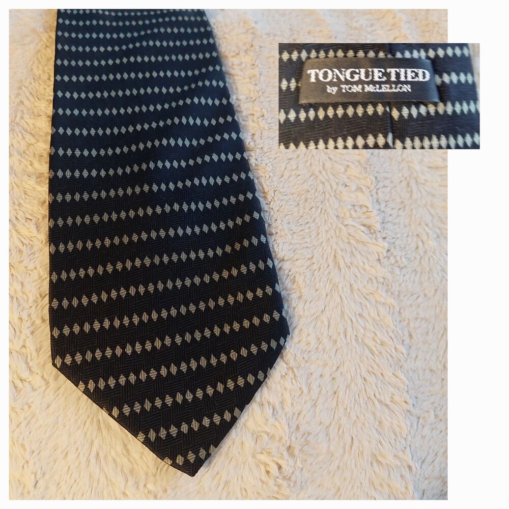 Tongue Tied by Tom McLellon Black Gray Diamond Pattern